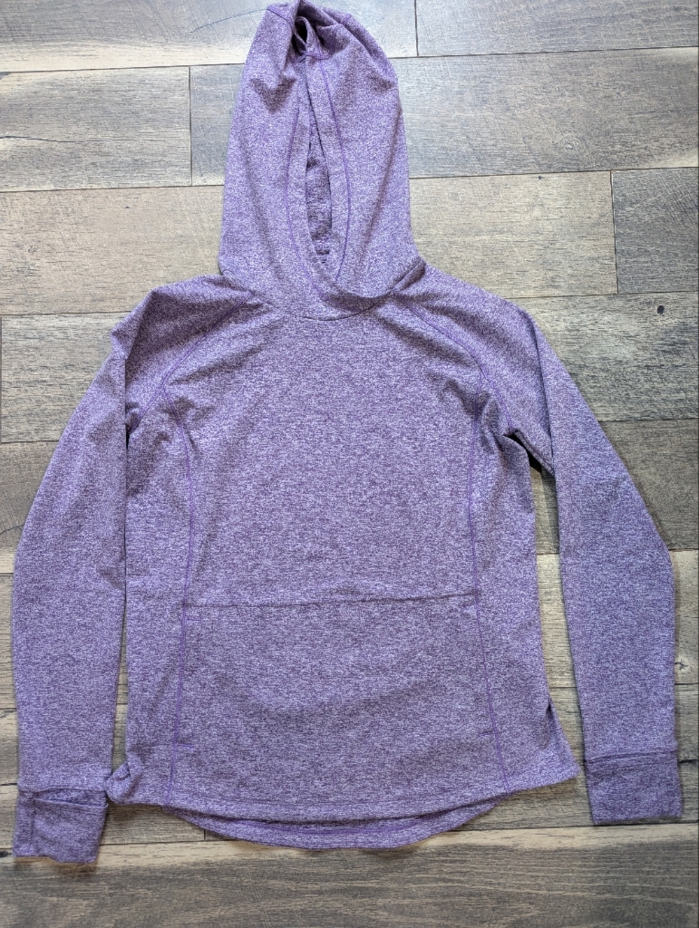 Duluth Trading Co Women's NOGA Plushcious Hoodie Heather Purple